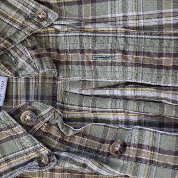 Men's Large Carhartt Plaid Button Down T-Shirt Made From 100% Cotton - Picture 5 of 9